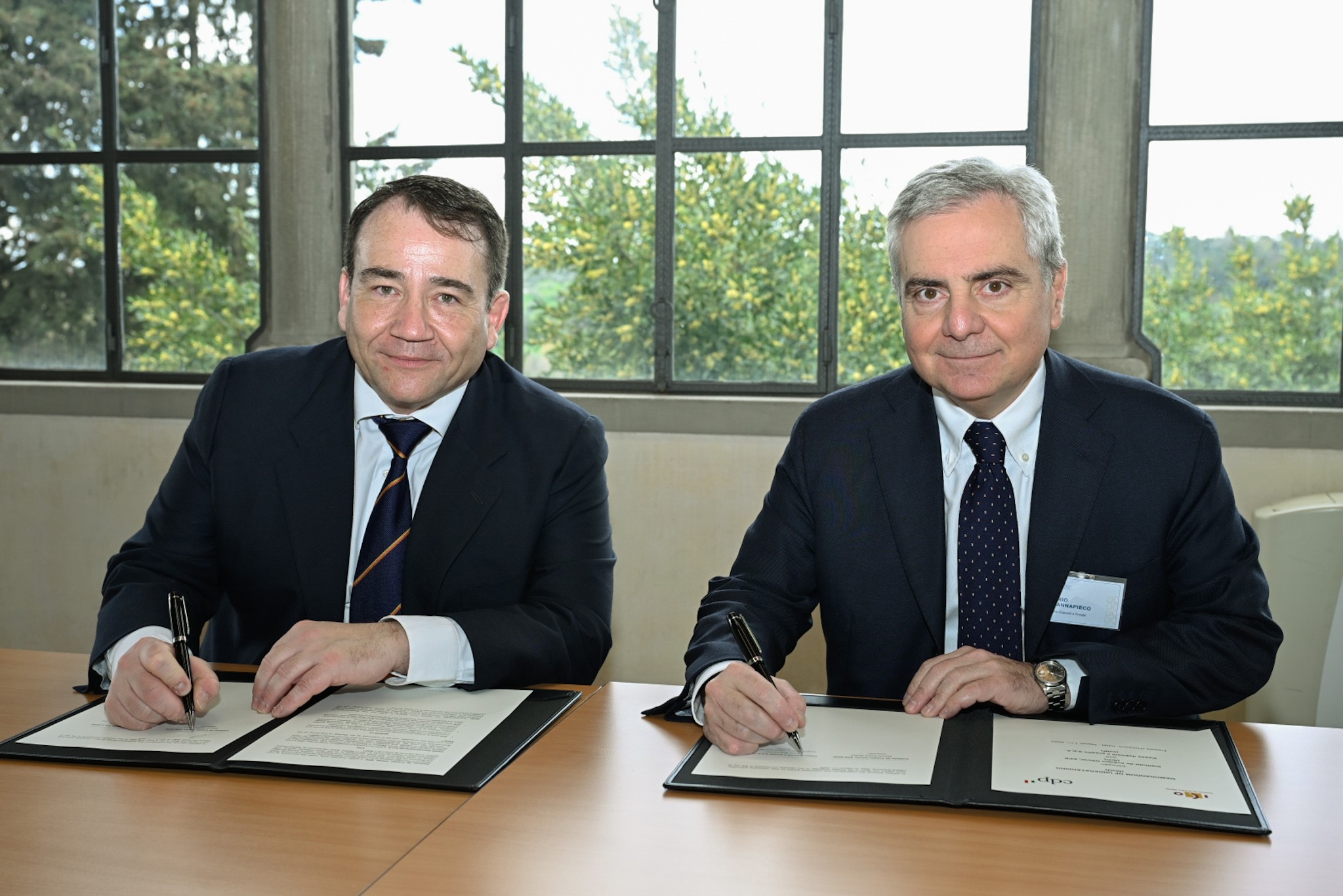 El Presidente del Instituto de Crédito Oficial (ICO), Manuel Illueca, y el Consejero Delegado de Cassa Depositi e Prestiti (CDP), Dario Scannapieco